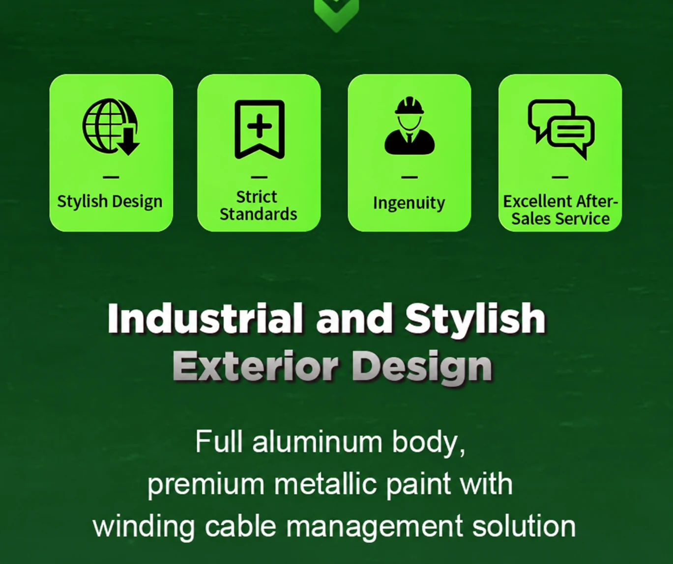 Aluminum body and cable management