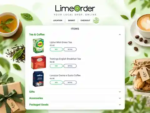 LimeOrder small business online store example