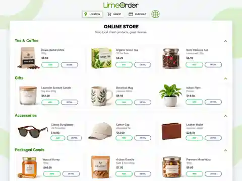LimeOrder online store for retail and small business