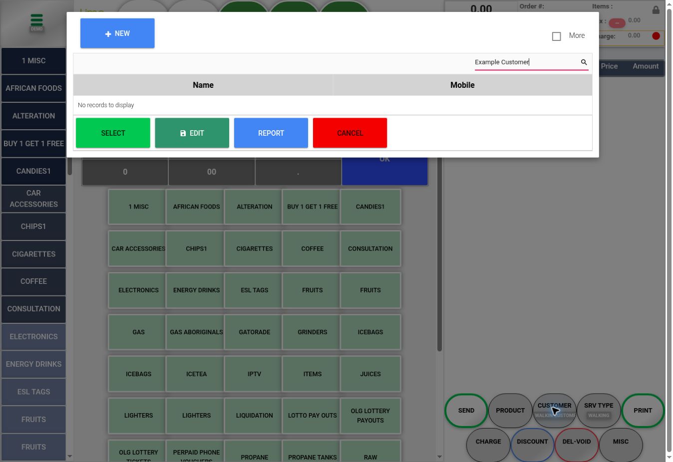 2. Search the customer list
