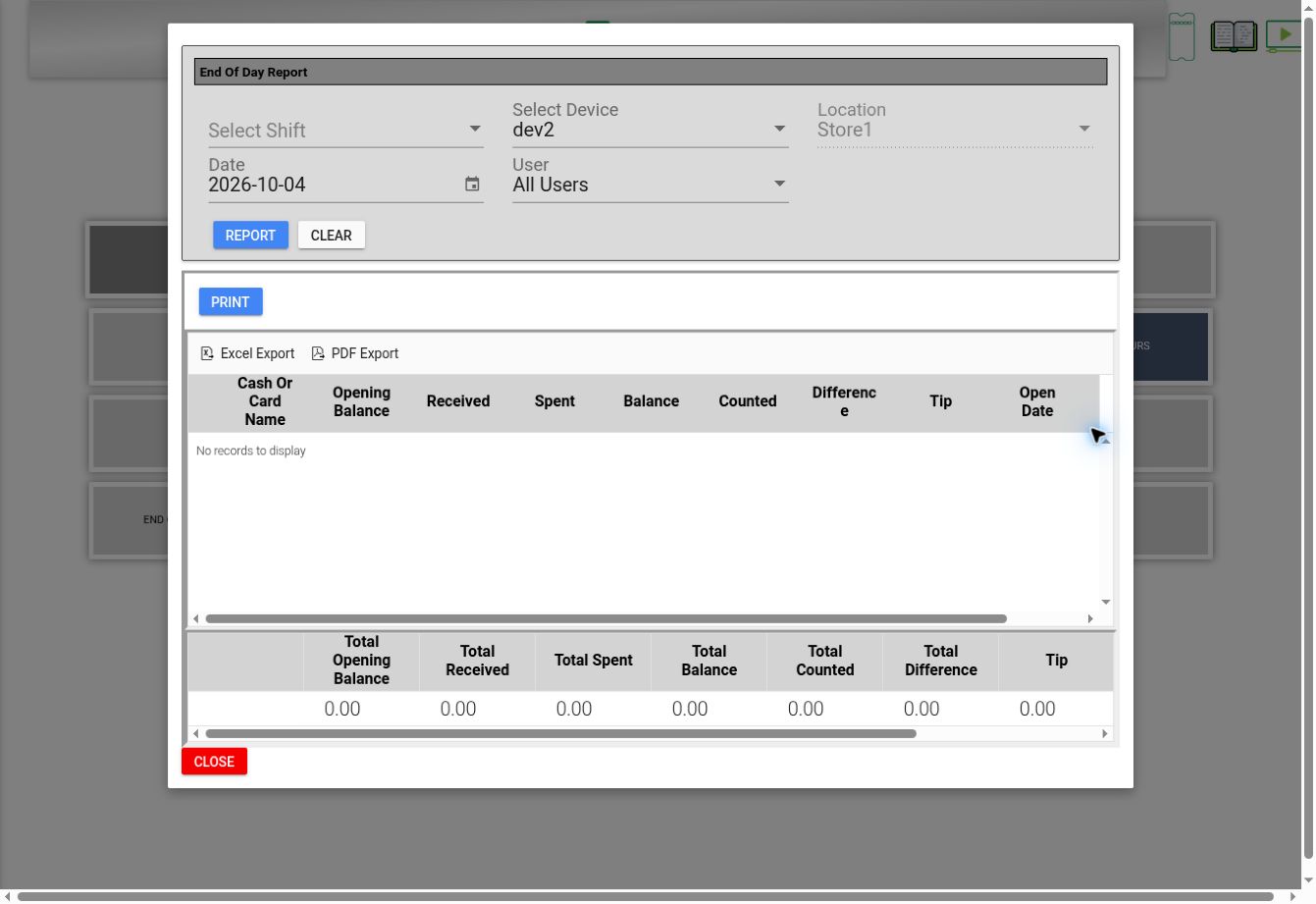 2. Set report filters