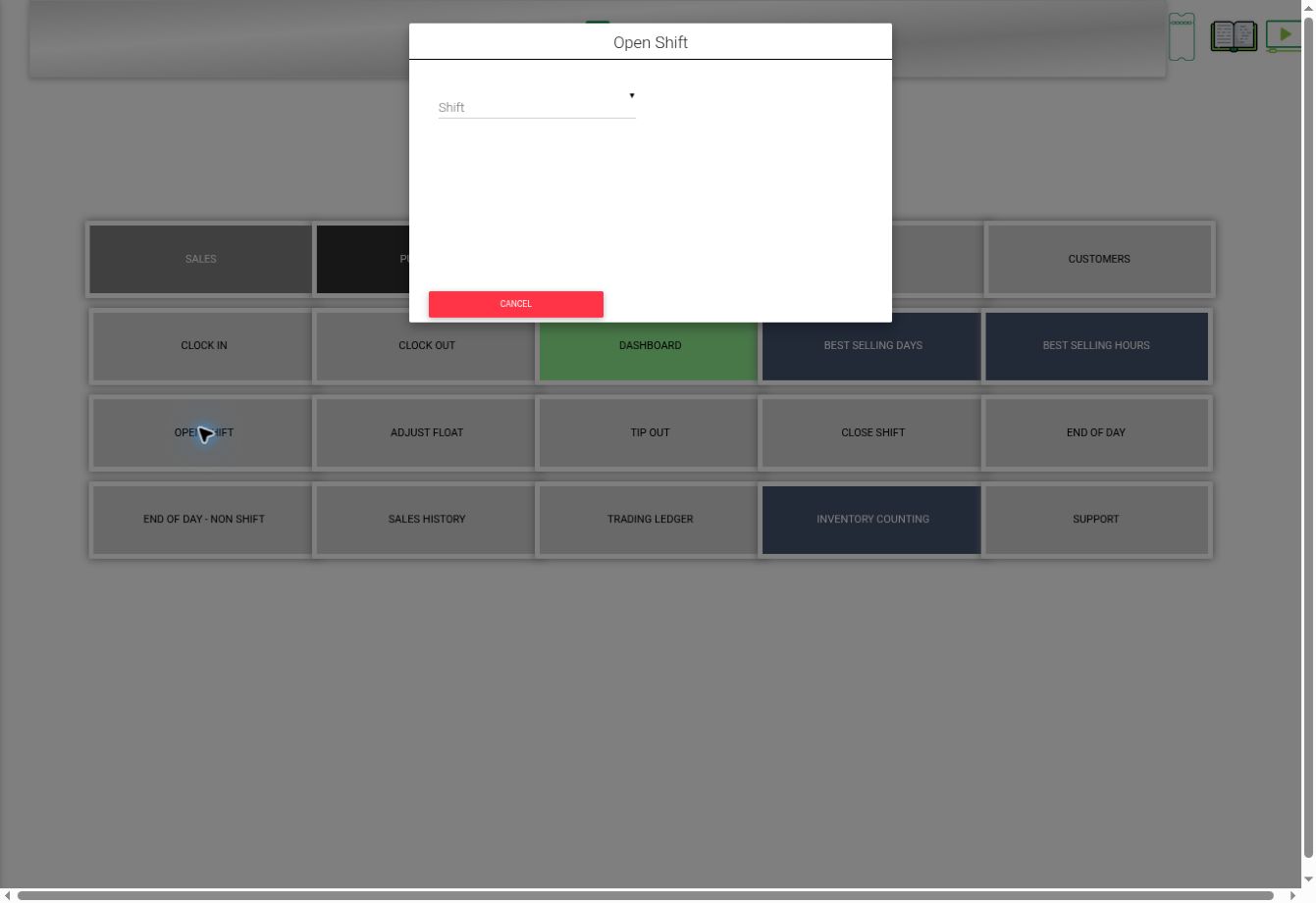 2. Open the Shift selector
