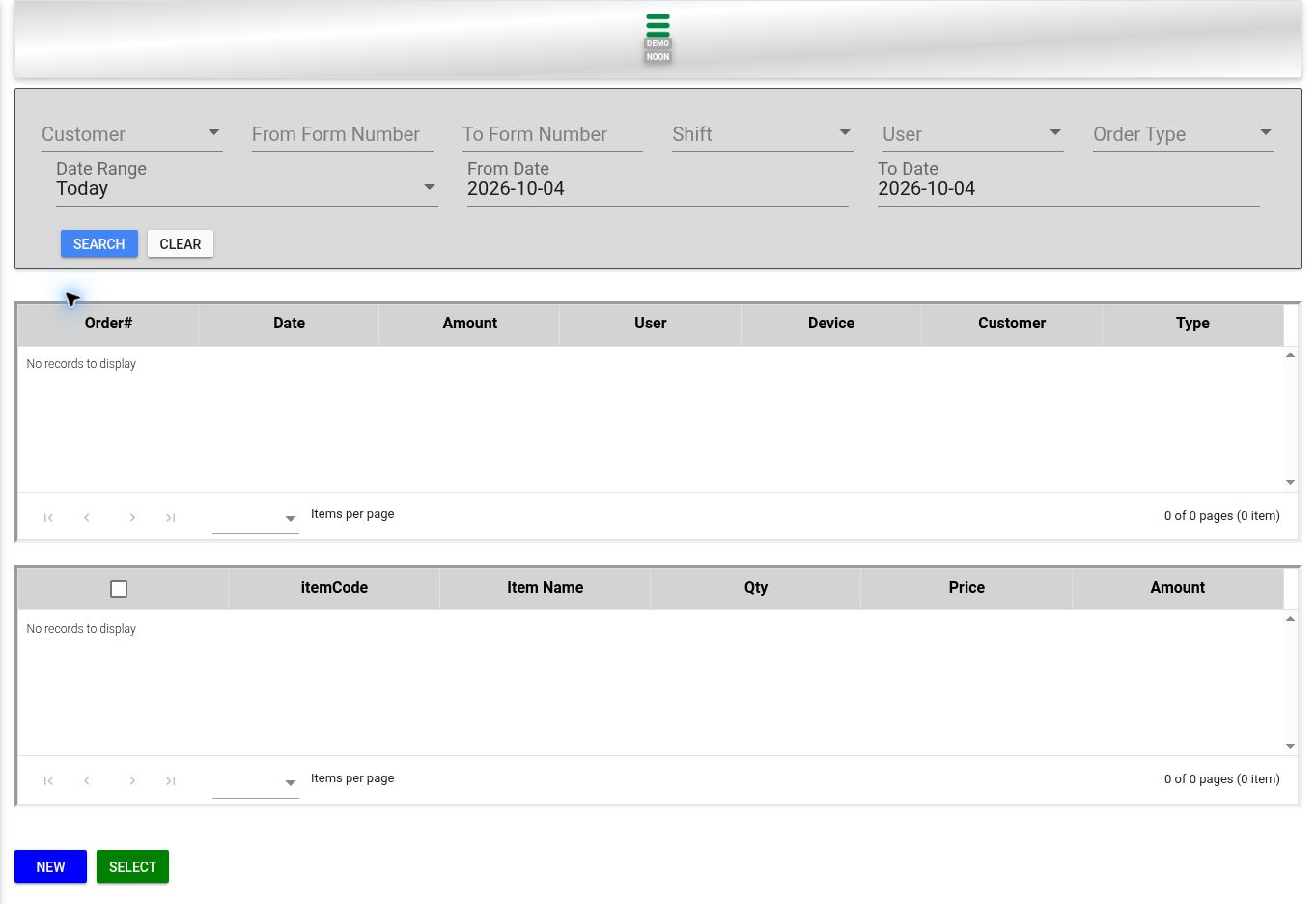 2. Set the search filters